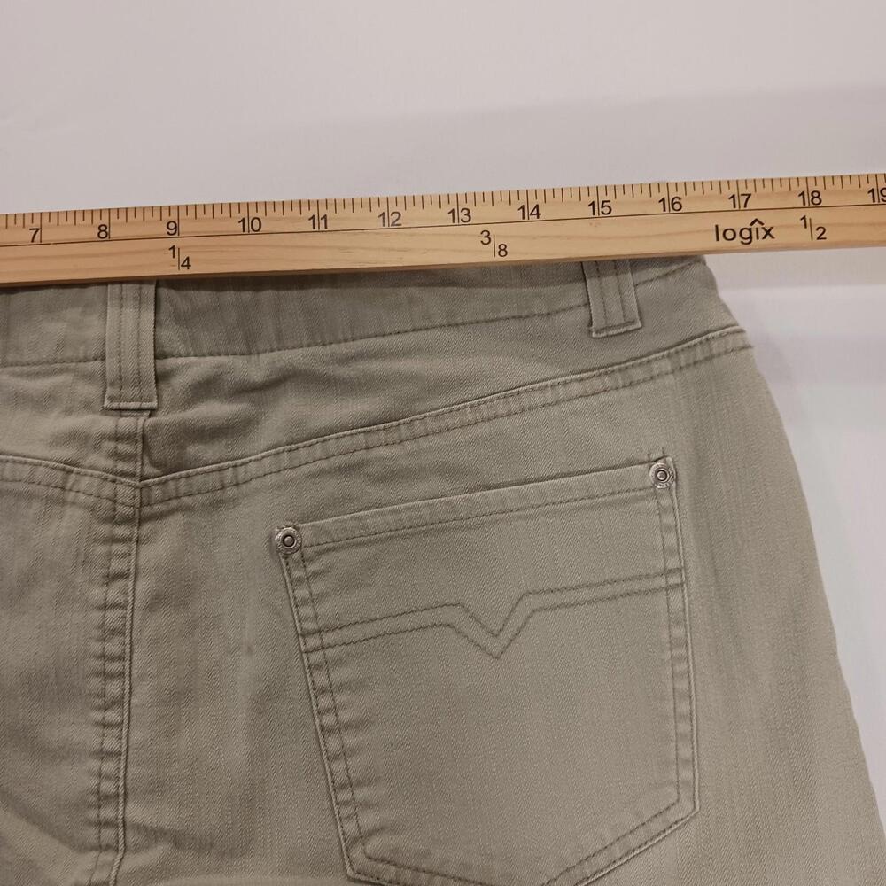 Gloria Vanderbilt RN#89828 Women's Beige/Khaki Cotton Blend Denim Skort Size 12 - Picture 8 of 16
